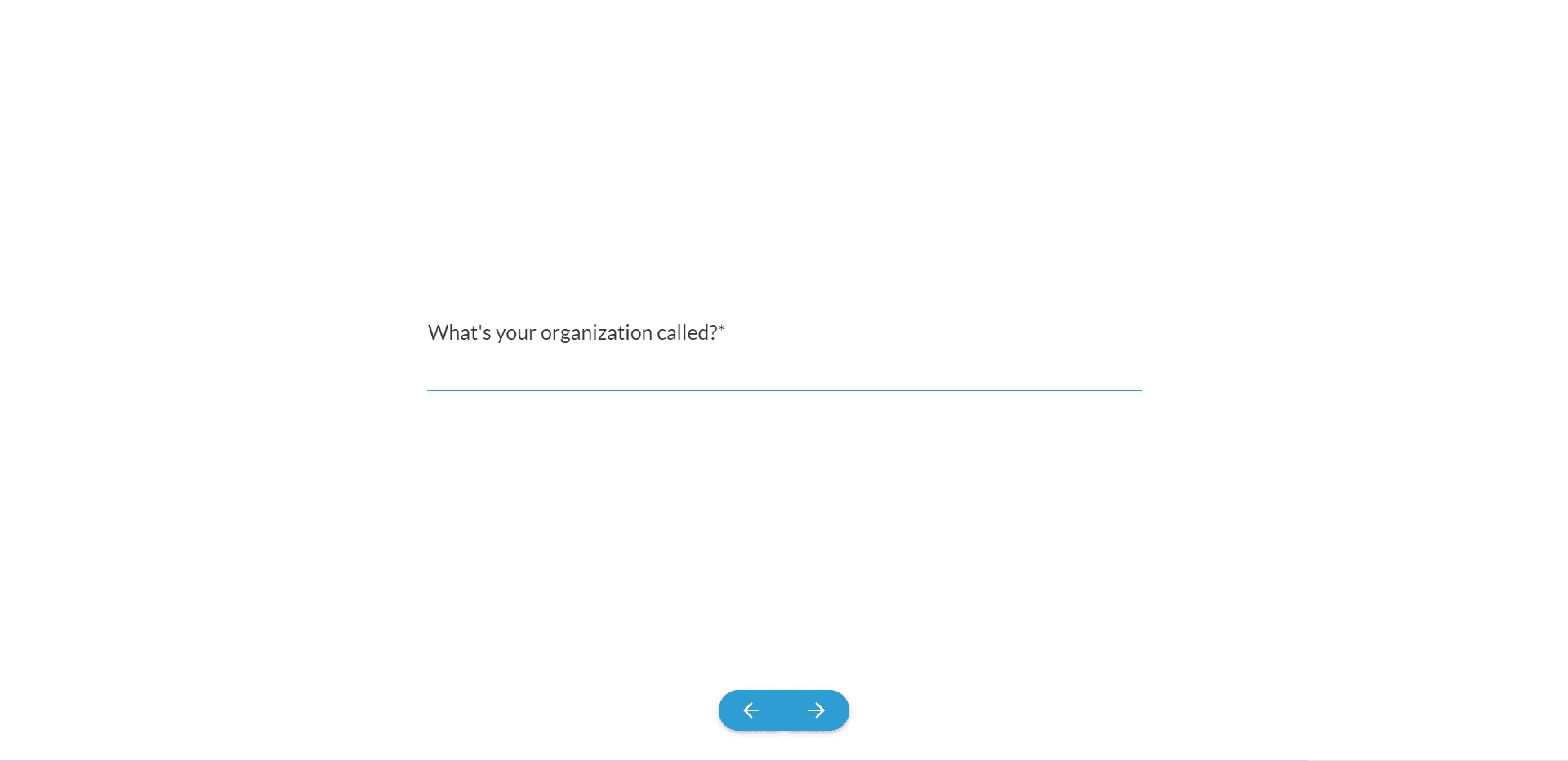 Paperform setup question: 'What's your organization called?'